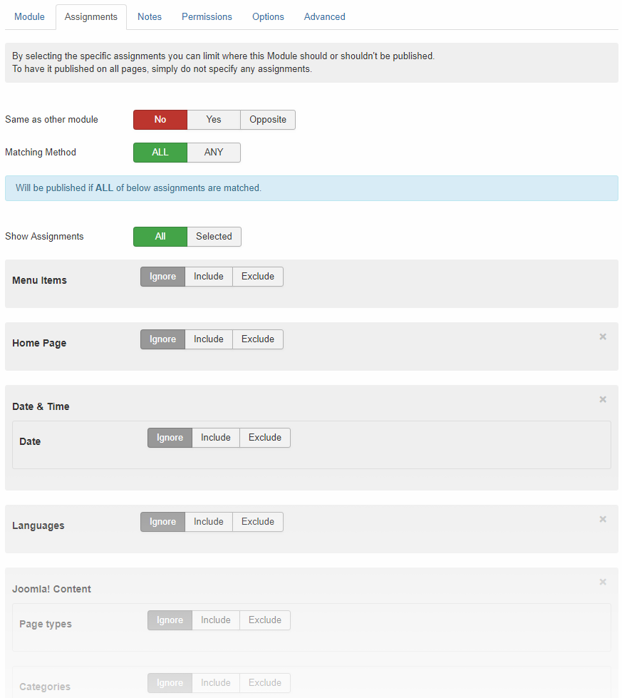 Advanced Module Manager - Assignments